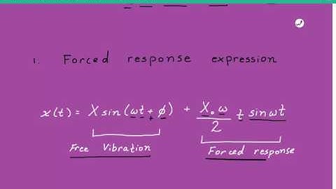 Resonance of Undamped Systems, Structural Dynamics Response to Harmonic Excitation Example 3