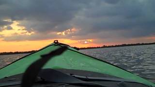 Fly Casting From A Kayak With Dragonflies Over