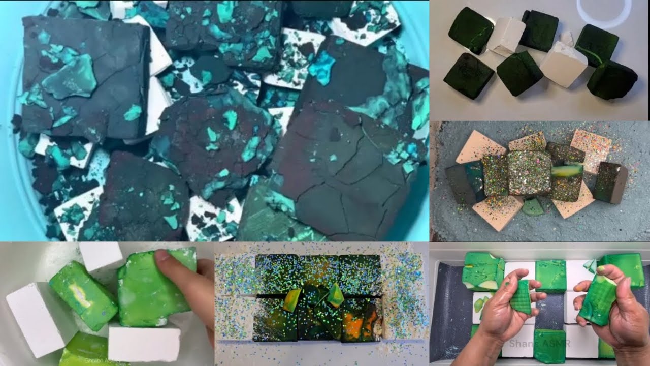 💚 Green Dyed Gymchalk Blocks | Edit | Speed Up | Crush On 💚 #asmr #edit 