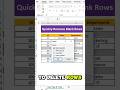 Quickly Remove Blank Rows In Excel #exceltips #exceltricks #exceltutorial #msexceltips