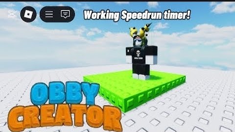 How to make a working Speedrun timer in obby creator!