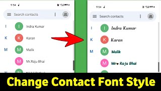 How to change contact name font style / change font style any android phone/Style contact font style screenshot 5