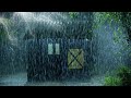 All YOU NEED to DEEP SLEEP | Heavy Pouring Rain &amp; Powerful Thunder Sounds on Forest House at Night