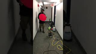 How to  clean carpet using a buffer machine