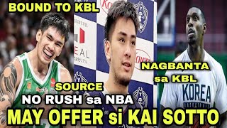 KAI SOTTO May OFFER NA NAKAABANG | BANTA ng NATURALIZED PLAYER sa KBL | TAGILID PA Ang 2 WAY sa NBA