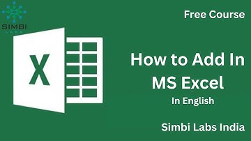 How to add in MS Excel - English (Visit-simbi.in)