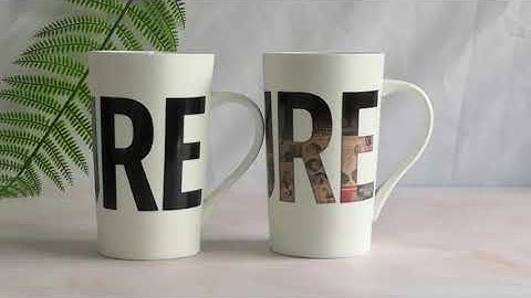 Custom cute cartoon temperature heat sensitive color changing coffee mug custom logo stickers