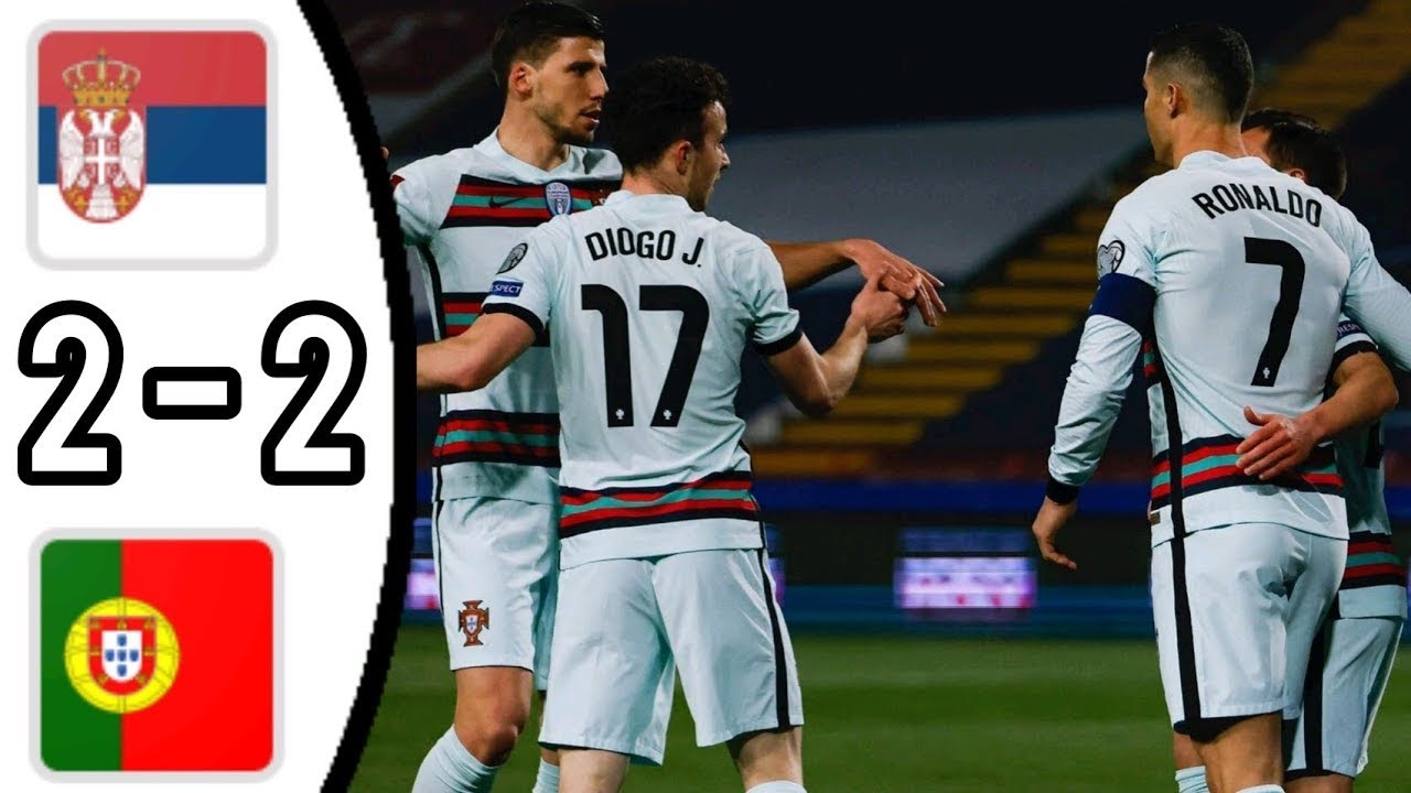 Serbia 2 - 2 Portugal 2022 FIFA World Cup Qualifiers Highlights