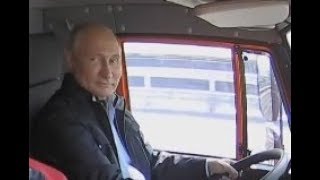 Putin driving truck like a boss
