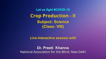 Live Interaction on PMeVIDYA : Crop Production – 2
