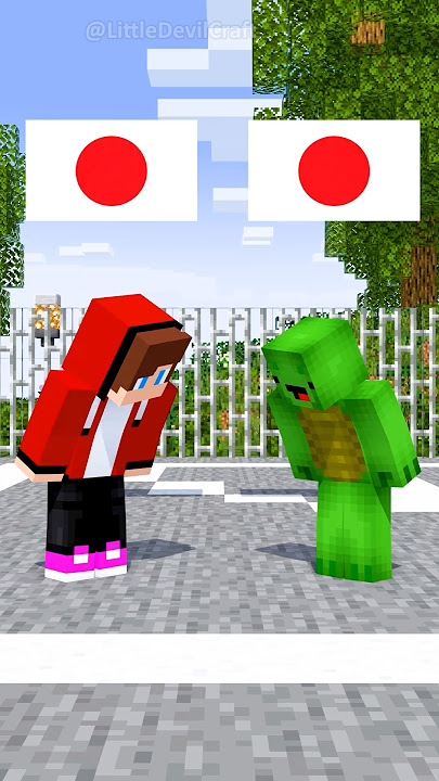 JJ and Mikey Learning Greetings - Maizen Minecraft Animation #shorts