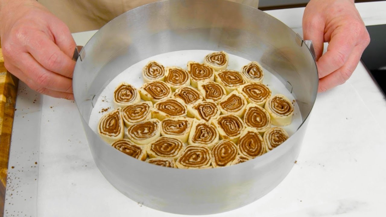 Кладу Рулетики в Кольцо и Сжимаю. Потрясающий Рецепт Вкусного Торта