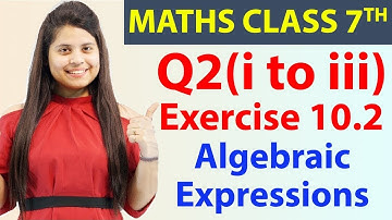 Q 2(i to iii), Ex 10.2 - Algebraic Expressions - Chapter 10, Maths Class 7th - NCERT, CBSE