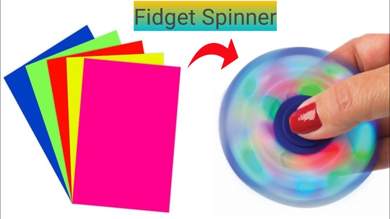 How to make a Paper Fidget Spinner without Bearings/Diy Paper Fidget ...