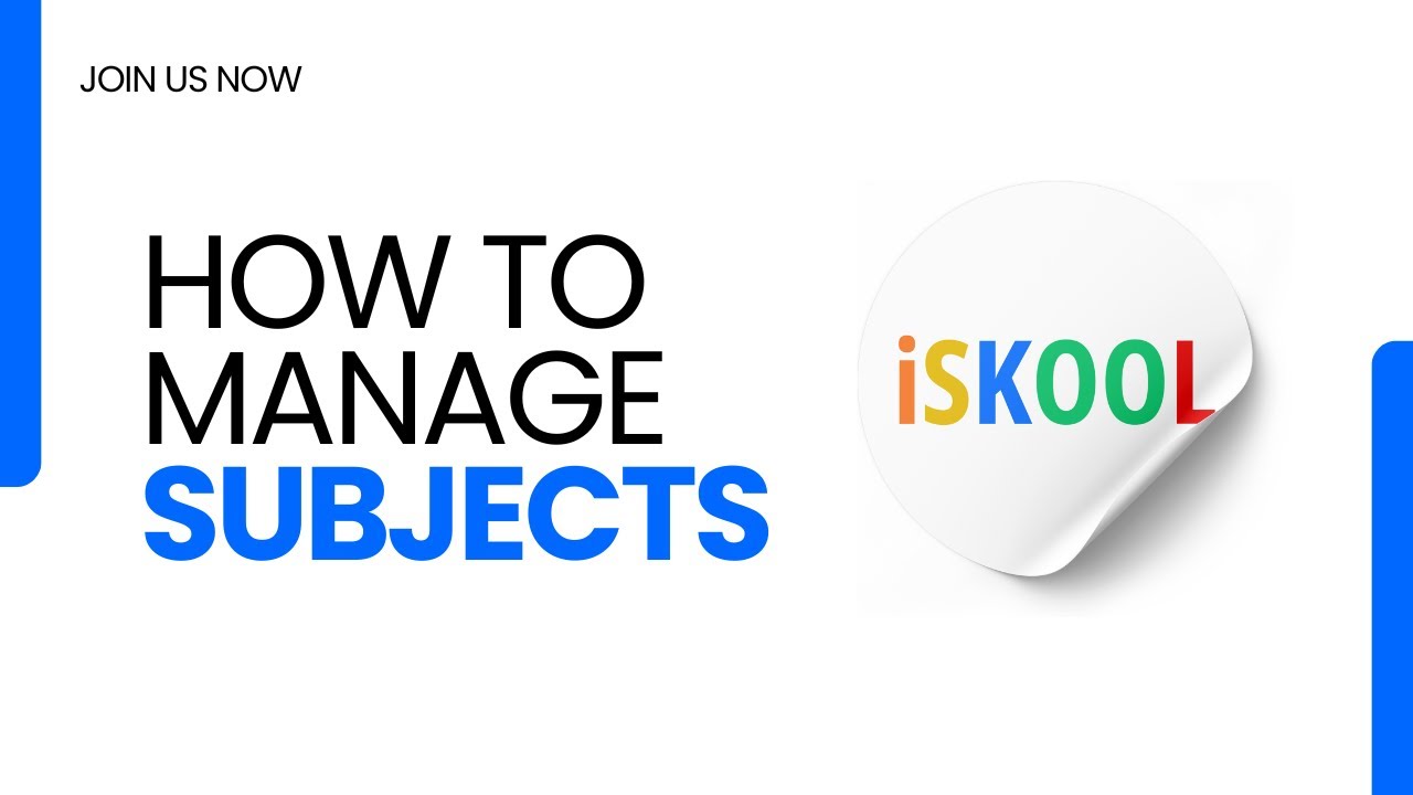 Iskool How to Manage Subjects in iSkool ERP 2025 - YouTube