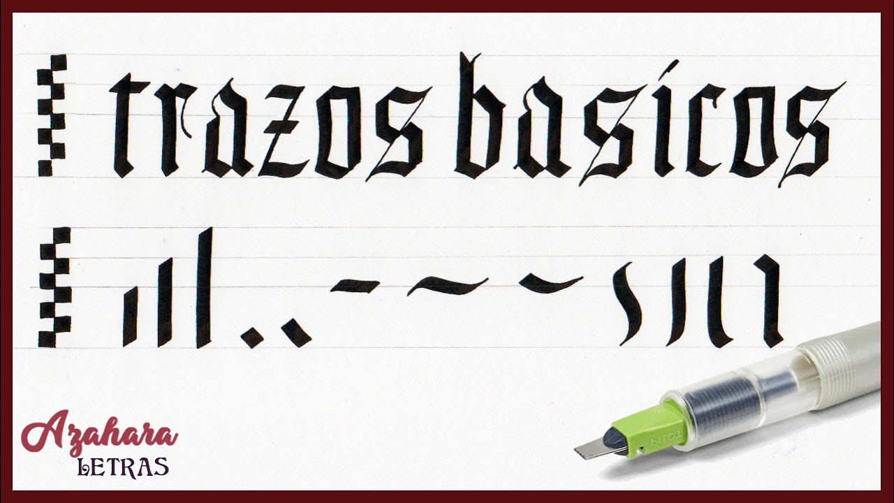 Trazos Básicos para Caligrafía Gótica