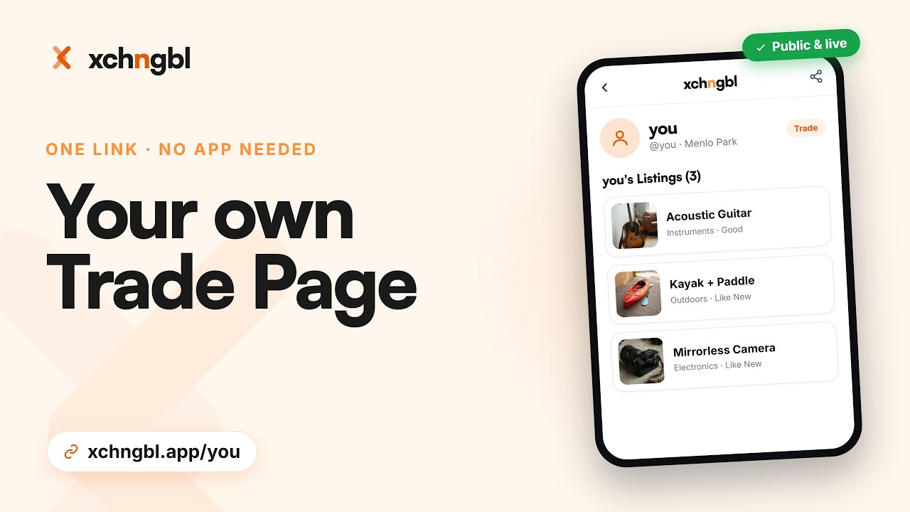 Enable Your Trade Page — Every Listing, One Shareable Link