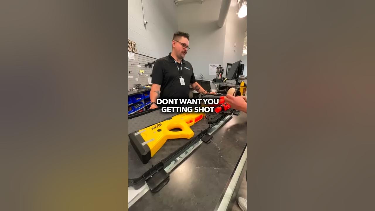Nerf Gun at a Gun Range 😂
