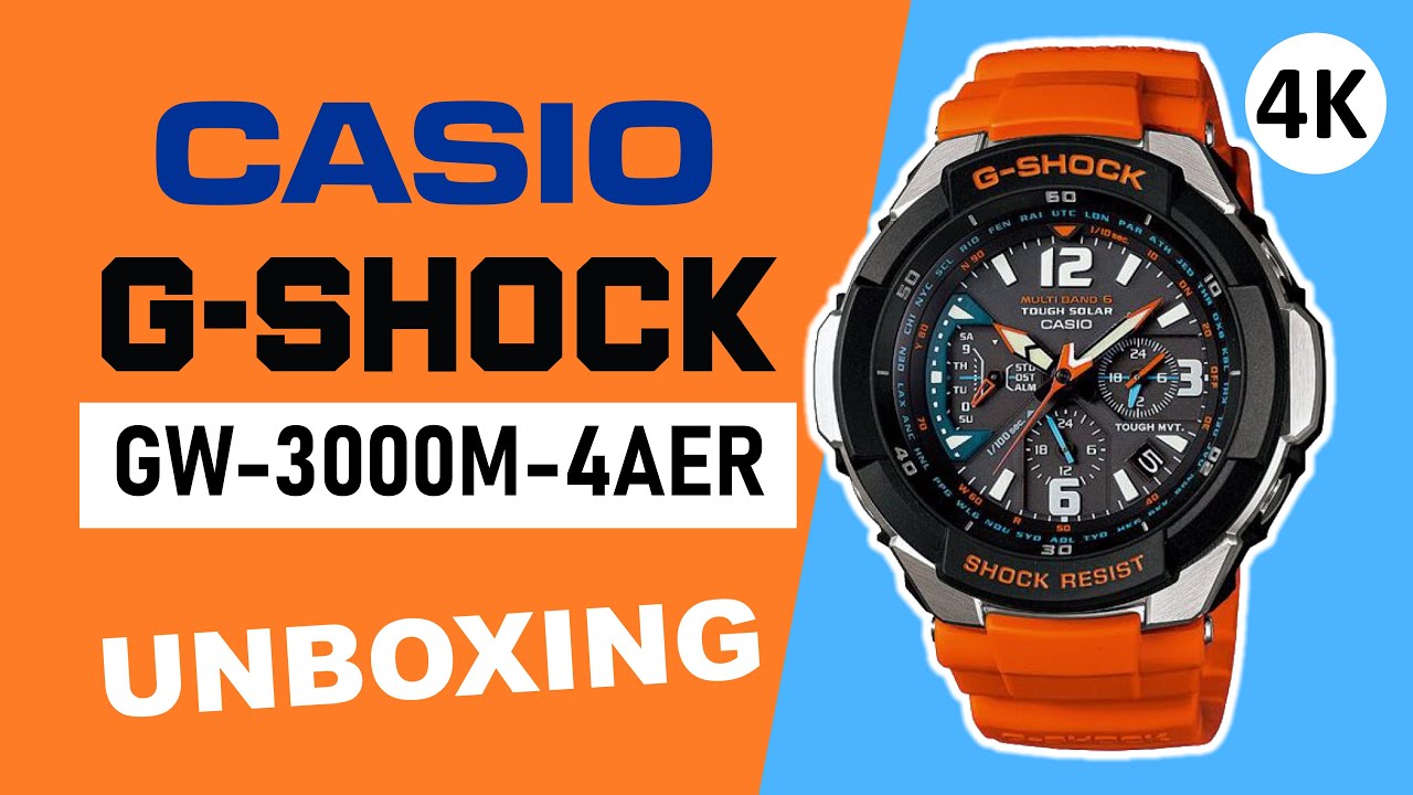 G-Shock GW-3000M-4AER Unboxing 4K - YouTube