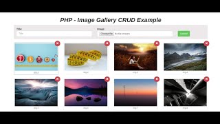 Image Gallery  in PHP, HTML and Javascript | Create Image gallery using php html css javascript