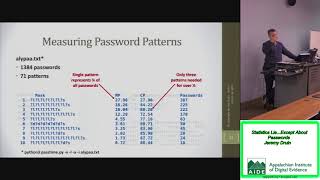 AIDE 2018 08 Statistics Lie...Except About Passwords Jeremy Druin