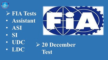 FIA Assistant, Asi, Si, Udc & Ldc Test MCQs| Test 20 December