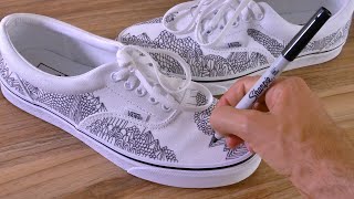 drawing on vans shoes