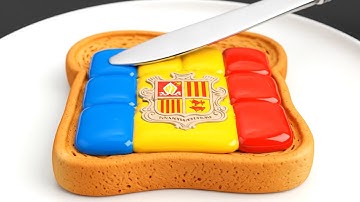 World Flags on Toast 🍞 | The Most Satisfying ASMR Animation Yet!