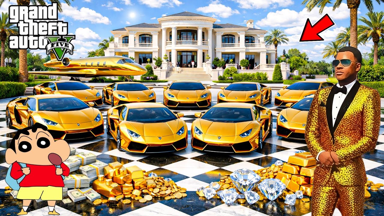 Franklin Or Shinchan Touch Anything Become Diamond Gold in GTA 5 | Ai Gamerz