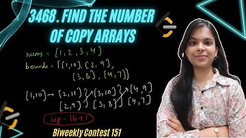 3468. Find the Number of Copy Arrays | Biweekly Contest 151 | Leetcode