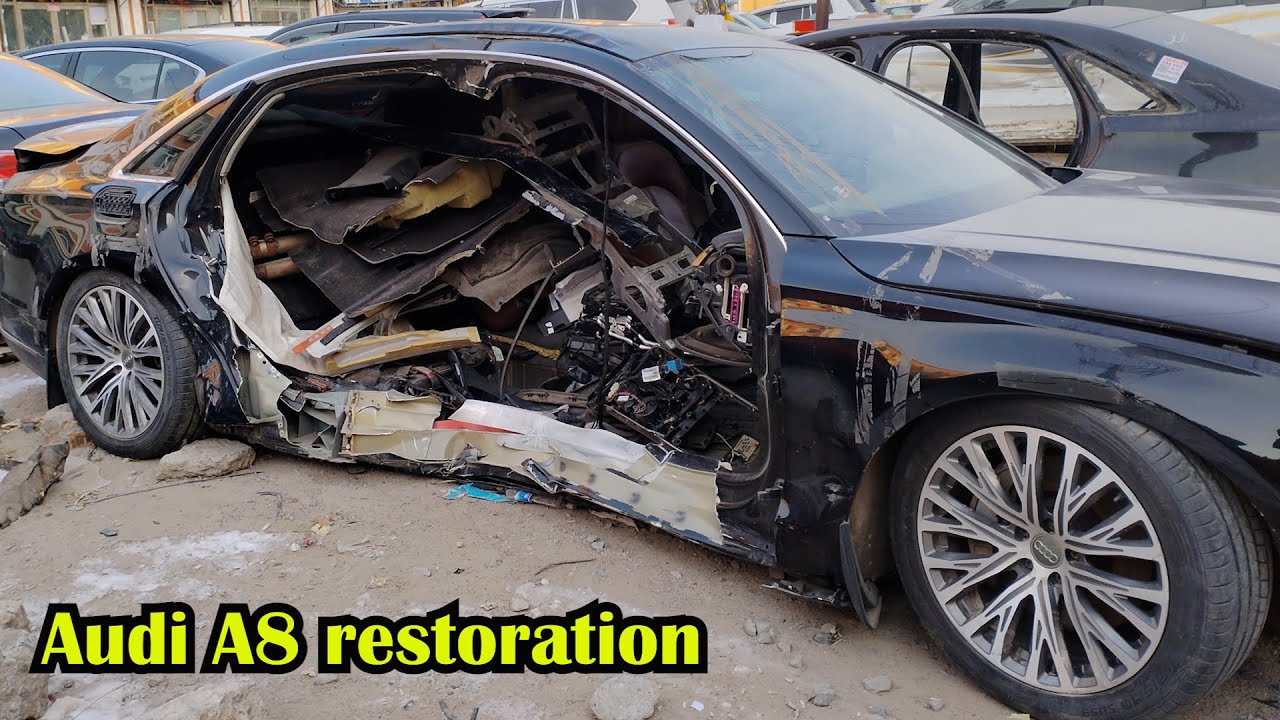 Repairing a scrapped all-aluminum Audi A8