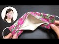New version🔥🔥🔥NO FOG ON GLASSES🤓DIY fabric 3D mask with filter pocket | Full sizes| Easy pattern