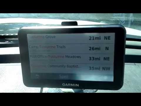 Garmin Nuvi 50 GPS Review - Navigating to Yosemite California