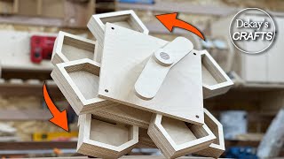 Unique kinetic ideas!! Swing box storage l woodworking l mechanism