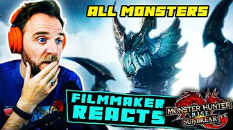 FILMMAKER REACTS: MONSTER HUNTER SUNBREAK ALL MONSTER INTROS!!
