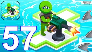 War of Rafts: Crazy Sea Battle - Gameplay Walkthrough Part 57 Stickman Raft War (Android,iOS)