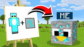 I Cheated with DRAWING MOD in Hide And Seek in Minecraft Prop Hunt