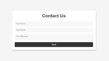 How to Create Contact Us Page Using HTML & CSS | Contact Us Form Design