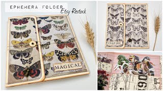 Ephemera Folder/Folio Filled With Nature Inspired Ephemera / Etsy Restock