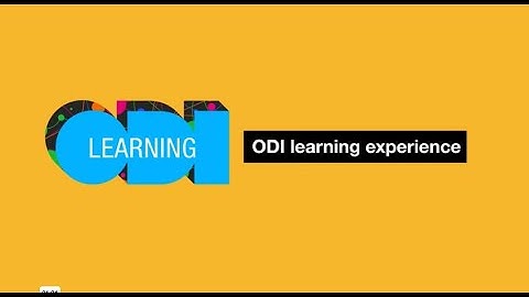 The ODI learning experience