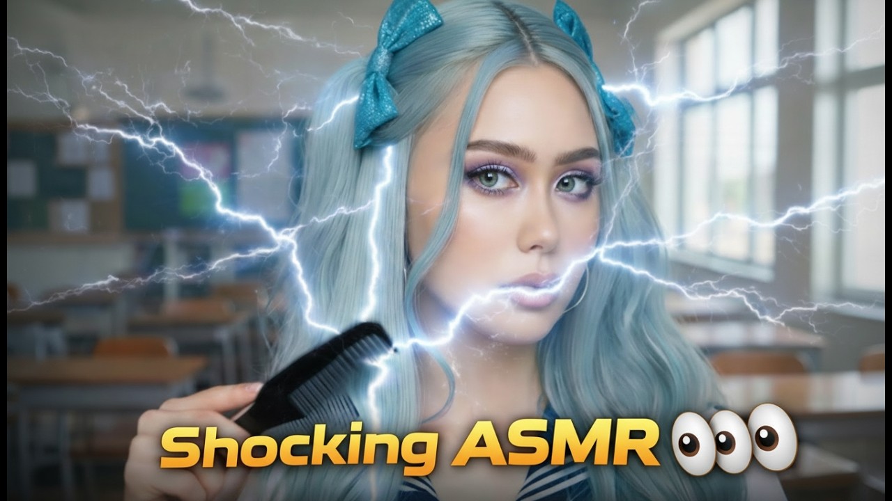 ELECTRIFYING ASMR ⚡️ Shocking Hair Combing & Luminous Surreal Textures (Whispered, No Music)
