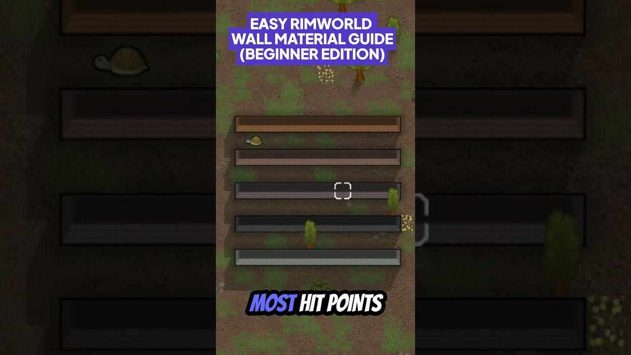 RimWorld EASY Wall Material Guide Beginner Edition Shorts Gaming Rimworld