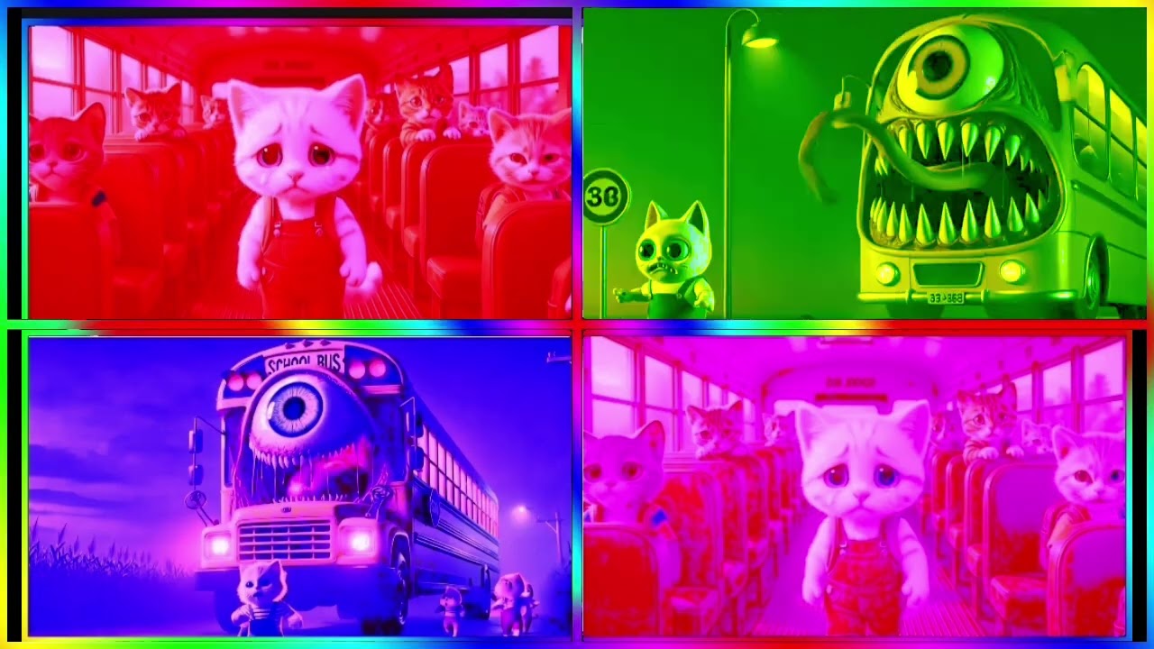 School bus coffin dance monster