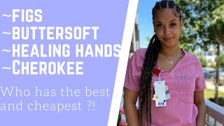 Scrub Review & Try-On Haul | FIGS, Butter-soft, Healing Hands, & Cherokee!