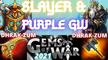 3 Teams SLAYER CLASS EVENT & Purple Guild Wars | Gems of War GUIDE 2021 | NOx3 NO MYTHIC NO DB
