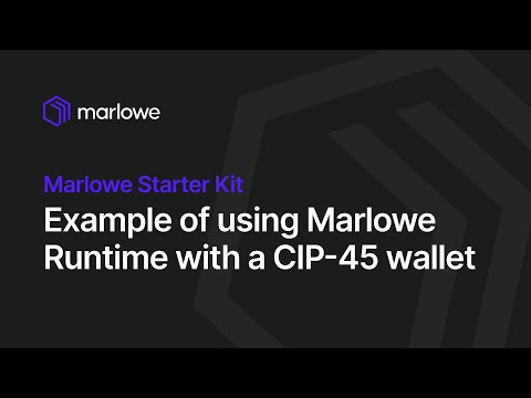 IOHK: Example of Using Marlowe Runtime with a CIP-45 Wallet
