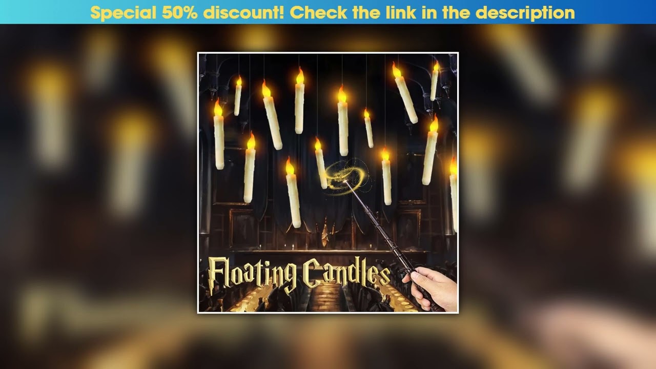 New Arrival 12/24/36Pcs Led Floating Candles with Magic Wand Remote Christmas Gift Flameless Hangin