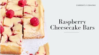 Raspberry White Chocolate Cheesecake Bars