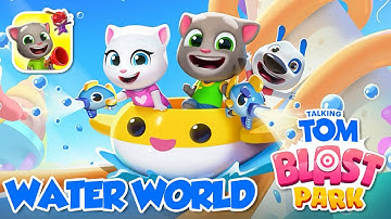 Talking Tom Blast Park - NEW WATER WORLD UPDATE - iOS (Apple Arcade) Gameplay