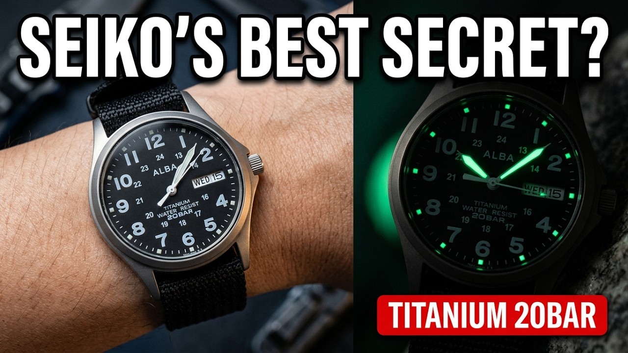 apbt207 titanium field watch seiko alba - YouTube